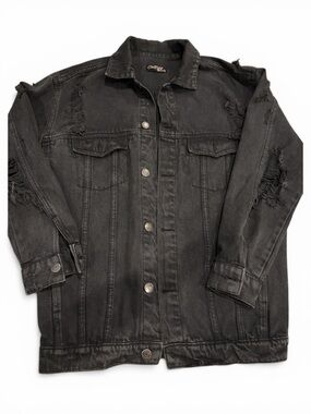 Urban Outfitters BDG Black Distressed Denim Jacket